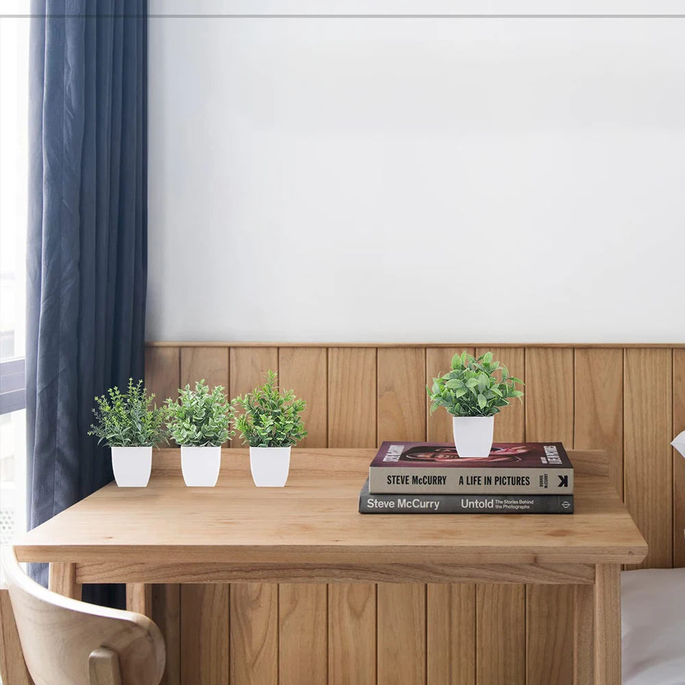 Künstliche Bonsai-Kunstpflanzen, Mini-Kunststoff, grüne Topfpflanze, für den Innenbereich, Zuhause, Büro, Tisch, Raumdekoration, Weihnachtsgeschenke – Detail 4