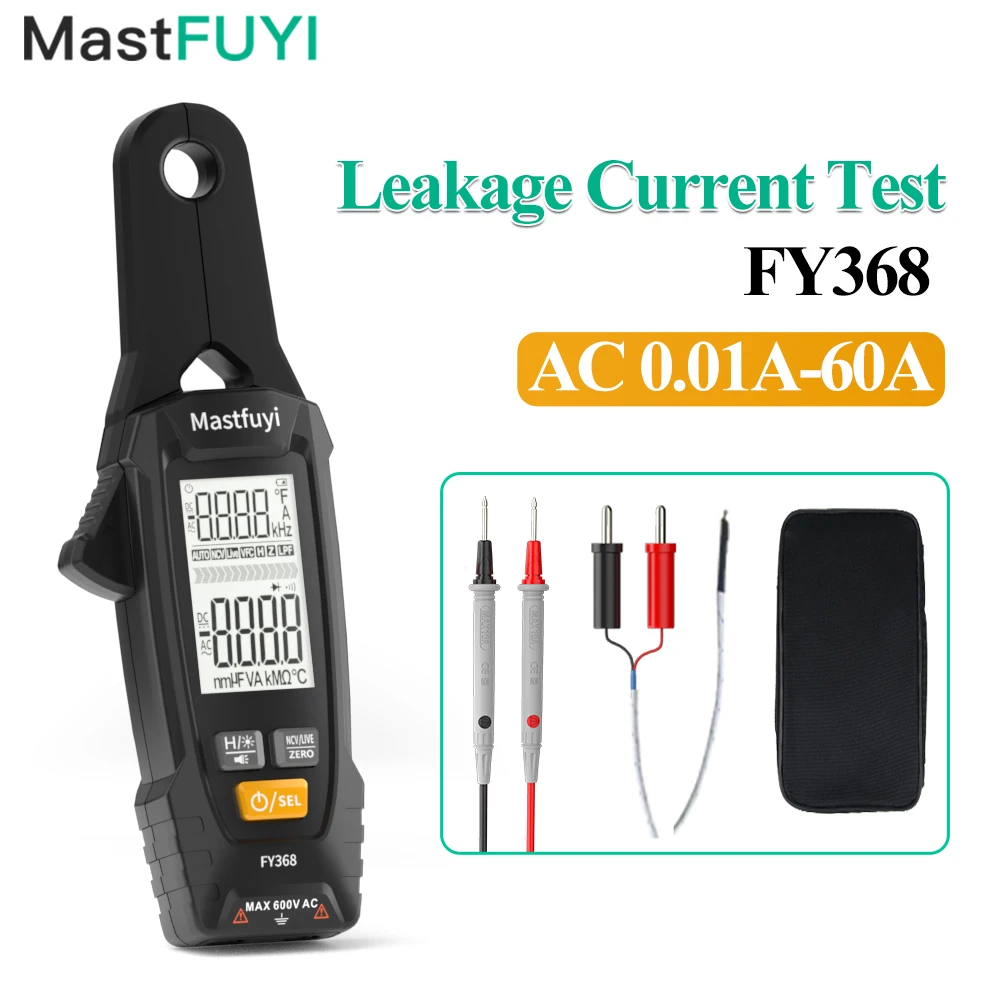 

MASTFUYI Digital Clamp Meter AC 0.01A-60A Auto Range Professional Leakage Current Tester Pliers Ammeter Home Appliance Tools