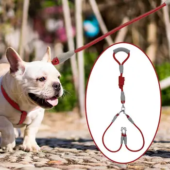 Dog Leashs 360 Degree Rotatable Double-Headed Dog Walking Rope 2 Traction Ropes Durable Dog With Comfortable Handle Walking 3