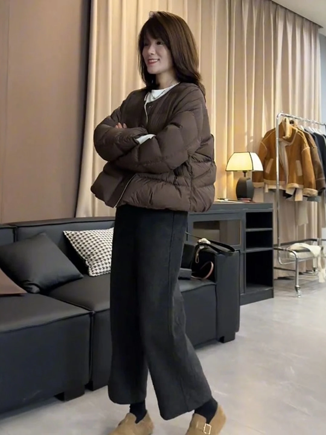 Femmes rondes Ne coton Jaet ort vêtements d'extérieur hiver Thiened pain chaud Sle léger mince grande taille décontracté taille haute