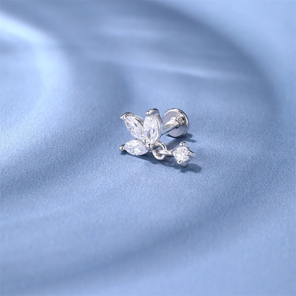 Aide 6/7/8/9mm 1pc Funkelnde Moissanit Ohrringe 925 Sterling Silber Klassische Glänzende Kreis Creolen für Frauen Edlen Schmuck – Detail 20