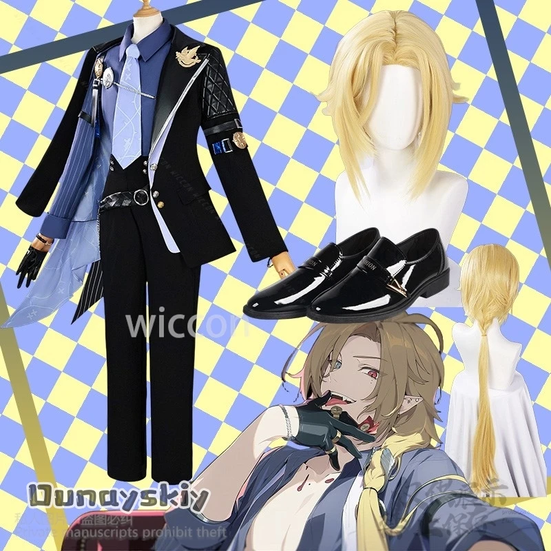 Zenless Zone Zero Cosplay Hugo Vlad أنيمي لعبة ZZZ وسيم موحدة الدعائم أحذية شعر مستعار مجموعة رجل مثير عيد الهالوين عيد الميلاد حسب الطلب