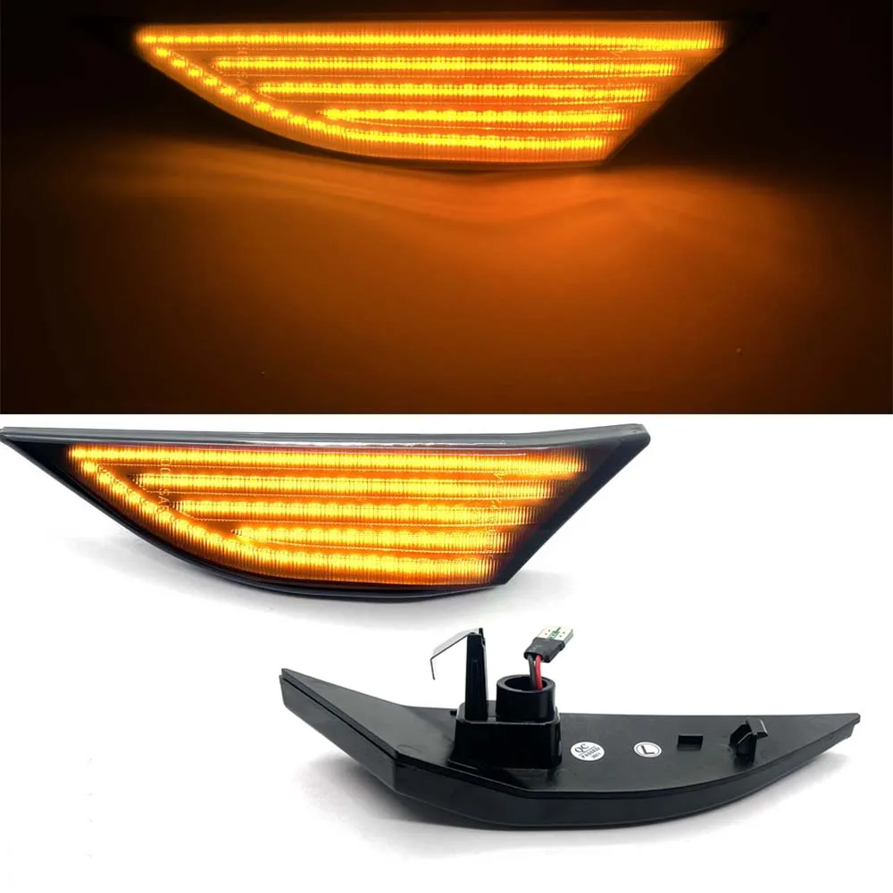 

2Pc LED Side Marker Light Arrow Turn Signal Blinker Indicator Lamp For Porsche 991 911 Carrera 982 981 Boxster Cayman 718 Spyder