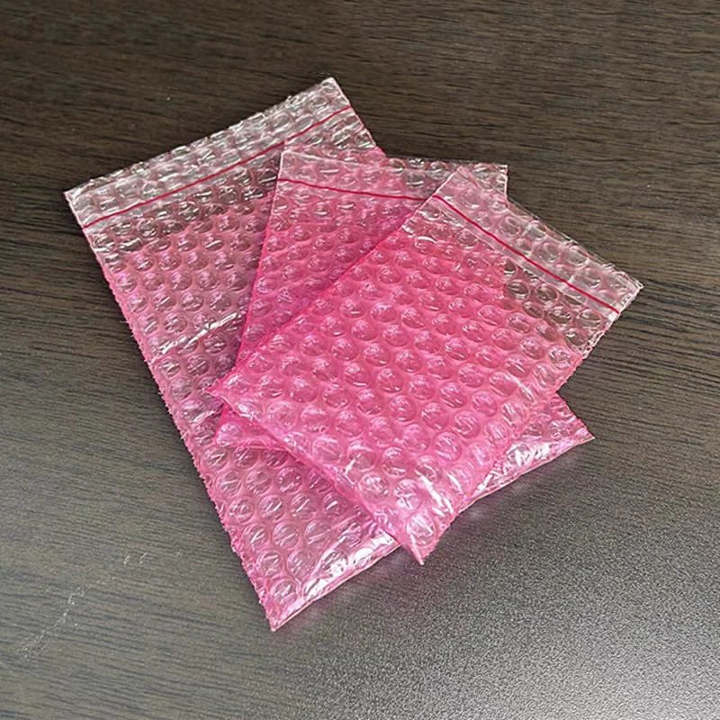100PCS Double Layer Bubble Bag Mini Shipping Packaging Bags Pink Purple Plastic Bubble Envelope Self Sealing Bubble Mailers