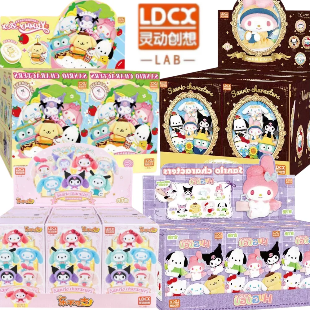 Offiziell Lizenzierte LDCX Sanrio Charaktere My Melody Kuromi Cinnamoroll Pompompurin Plüsch-Blindbox Sammlerstück Trendiges Schreibtisch-Geschenk