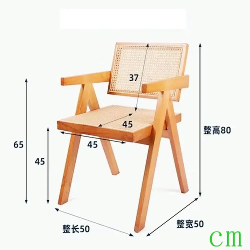 

Wooden Rattan chair Oak backrest Foot Stool Shoes Changing Taburete Madera classic Living Room Pumpkin Furniture