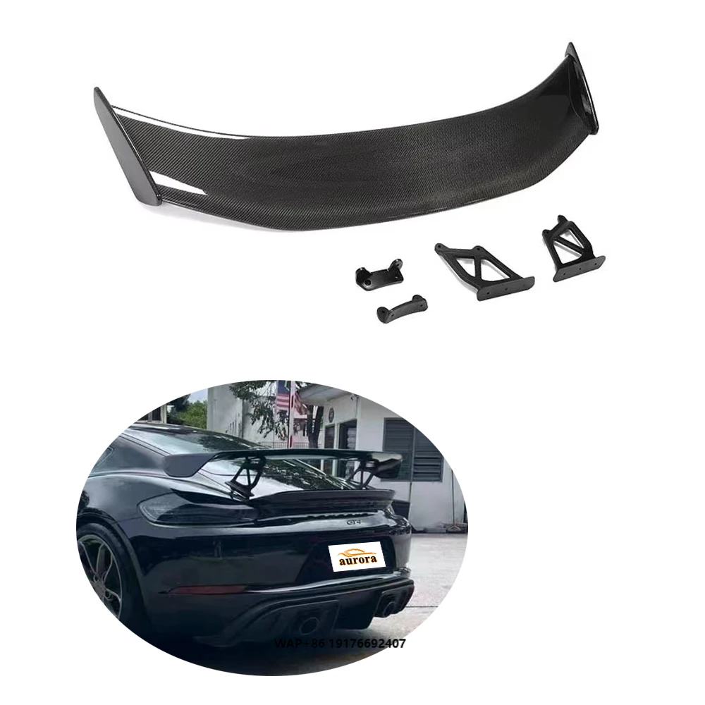 

ForPorsche Dry Carbon Fiber Rear Trunk Spoiler wings for Cayman Boxster GT4 981 718 987 Rear Spoiler