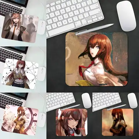 1pc Anime Steins Gate Small Mousepad Keyboard Pad Laptop Cushion Non-slip Deskpad
