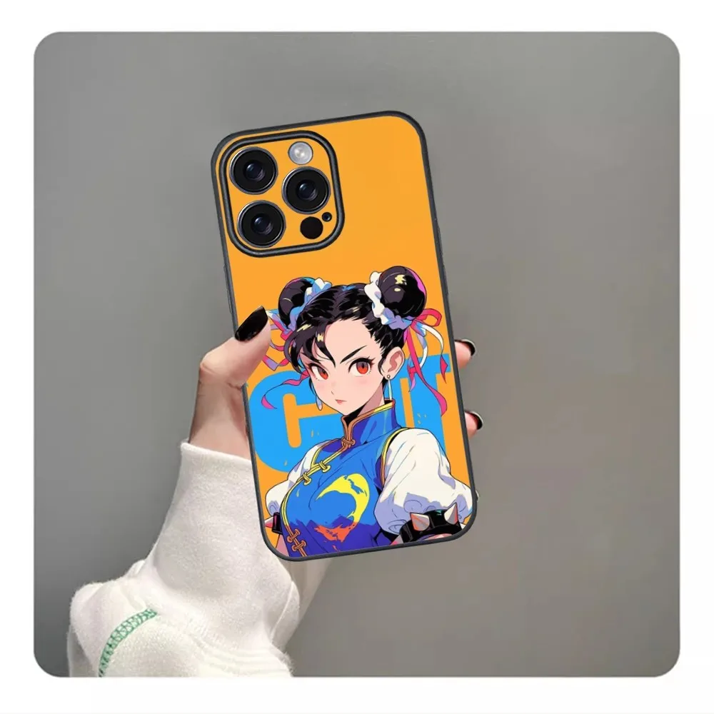 Chun-Li Game-Street-Fighters Phone Case For iPhone 16 15 14 13 12 11 PRO MAX PLUS Mini TPU Soft to Skin-friendly case