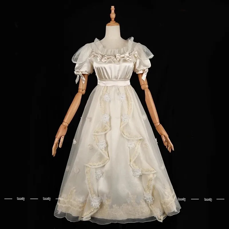 

ff34Identity V Косплей Костюм Маленькая Девушка Парик Eurydice Memory Alice DeRoss Платье Бант Заколки Для Ушей Реквизит Женщины Девушки Привет