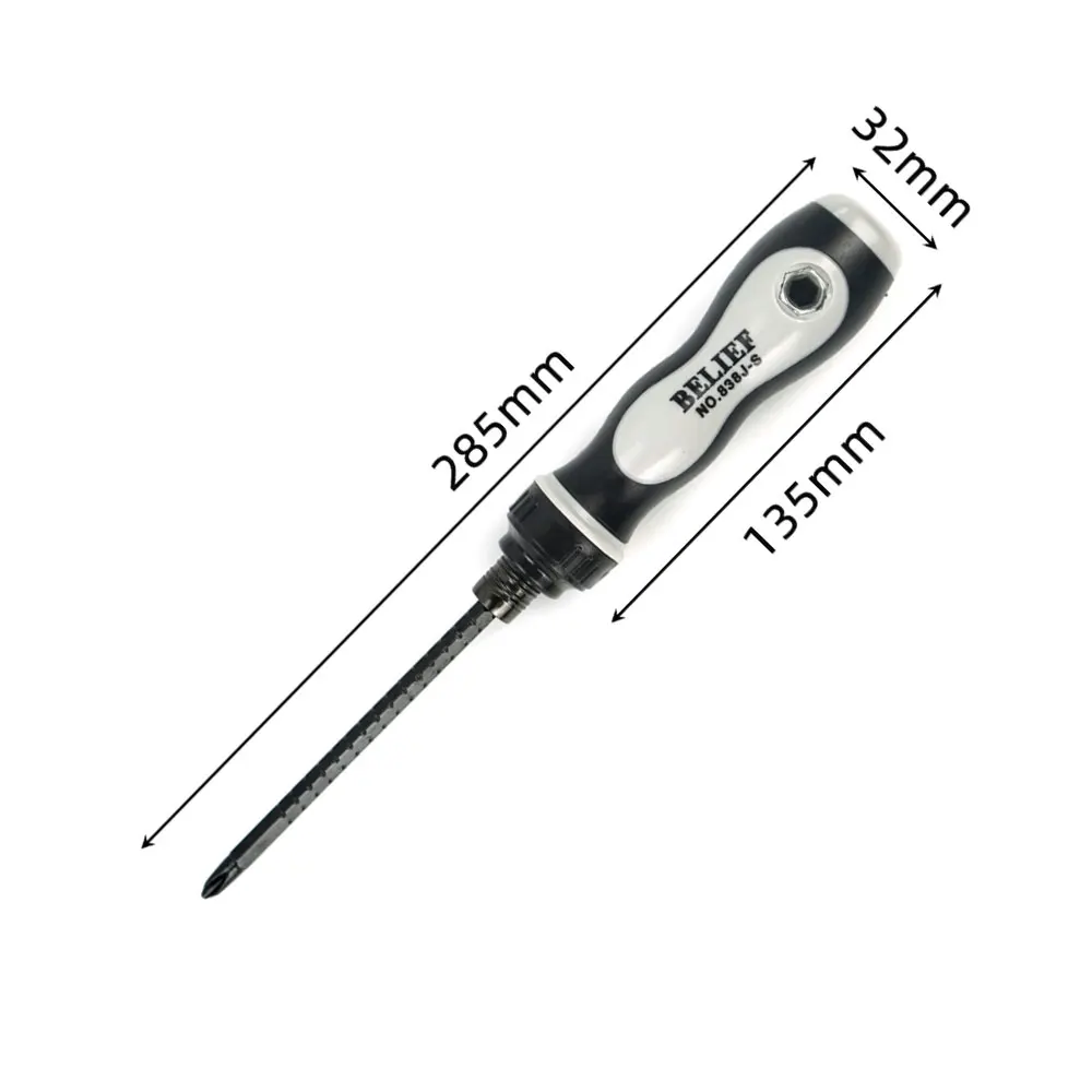 Ratchet Screwdriver Set Mini Cross Groove Drill Dual Purpose Small Slotted Telescopic Labor-Saving Screwdriver Hand Tool