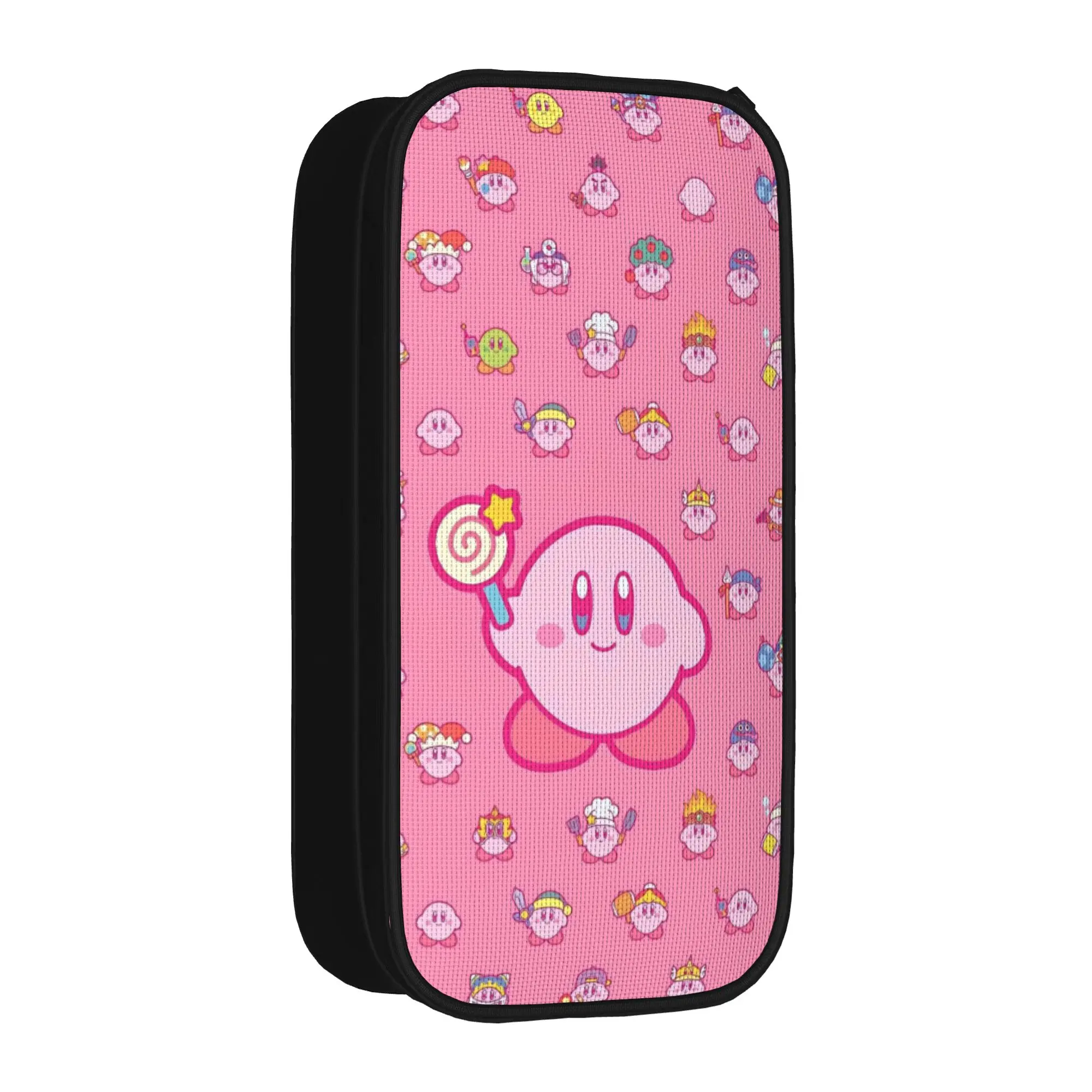 

pink kirbys funny game Merch Pen Box Large Capacity Office Supplies Pencil Bag Perfect Gifts
