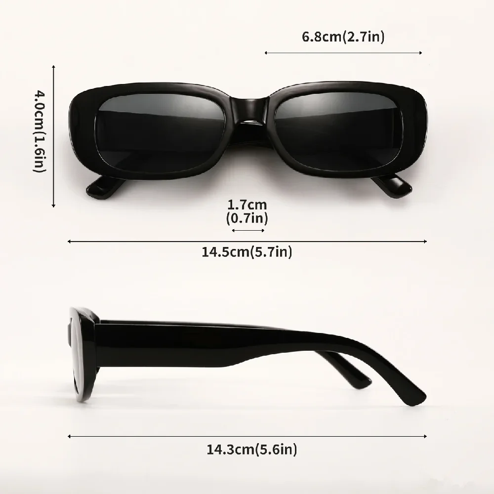 Vintage Schwarz Quadrat Sonnenbrille Frau Luxus Marke Kleine Rechteck Sonnenbrille Weibliche Gradienten Klar Spiegel Oculos De So – Detail 1