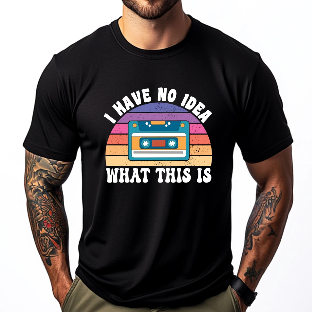 

I Have No What This Is Cassette Tee Shirt Clothes Harajuku Comfortable T-Shirt Vintage Style Oversized