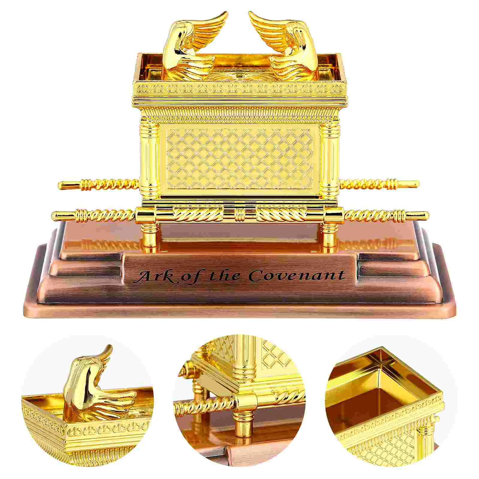 Ark of Israel Versatile Ornament Alloy Golden Religious Garden Decor Zinc Craft Gift Ancient