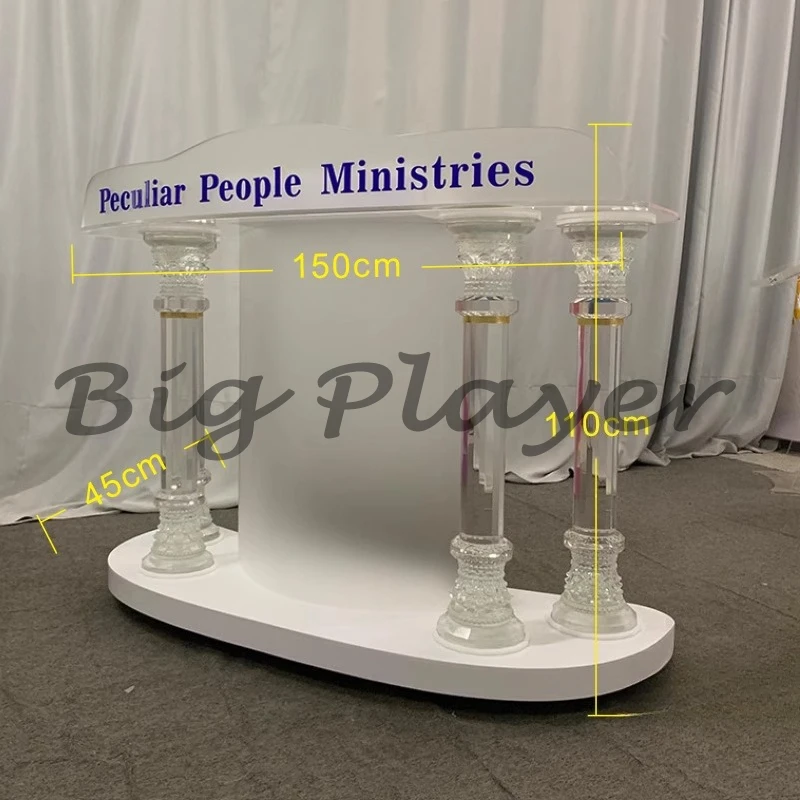 تخصيص المنصة شفافة الاكريليك يردد الجدول محاضرة الجدول كريستال التحدث استقبال خطاب الجدول المؤتمر