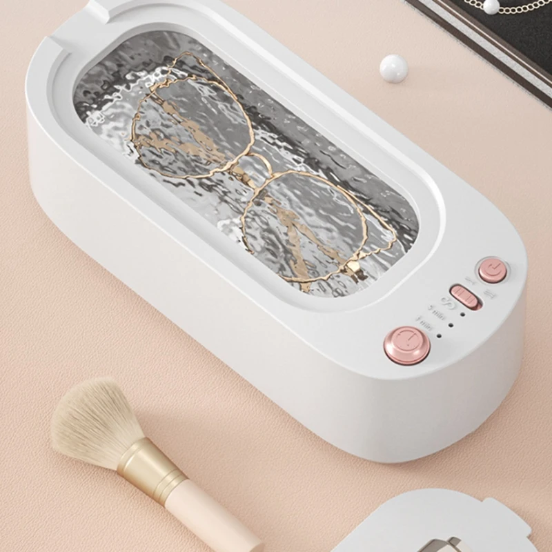 ジュエリークリーナーポータブル 3 ギア高周波振動クリーナージュエリー、メガネ、指輪ダイヤモンド、コイン、時計用-グリーン耐久性