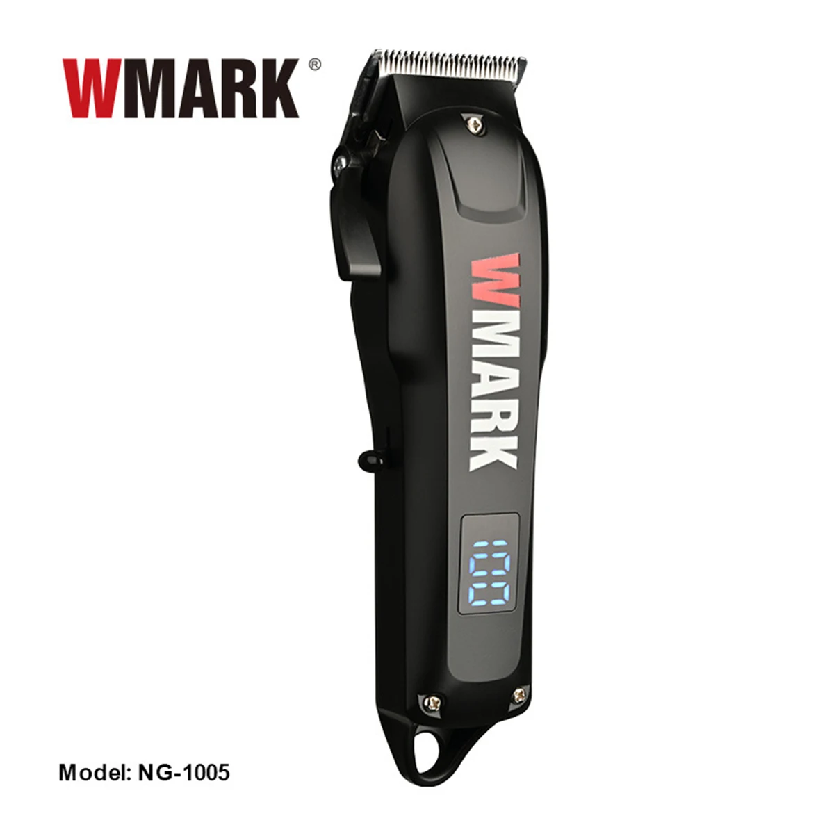WMARK NG-1005 مقص الشعر للرجال 7500 دورة في الدقيقة شاشة LED منخفضة الضوضاء اللاسلكي USB المهنية آلة قطع الشعر المتقلب