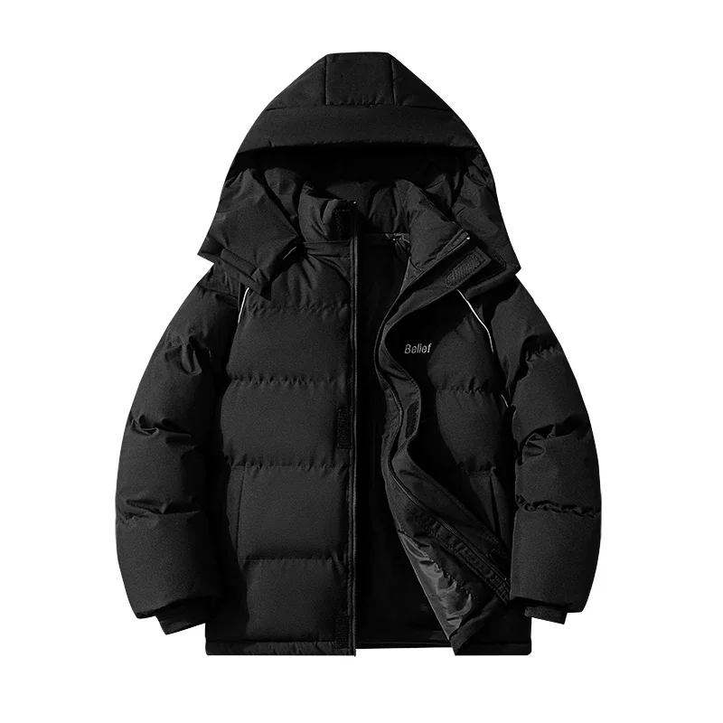 Thick Winter Puffer Jacket Men Warm Windproof Hooded Parka Jackets Male Parkas Korean Fashion Man Cotton Padded Jacket Coats Men