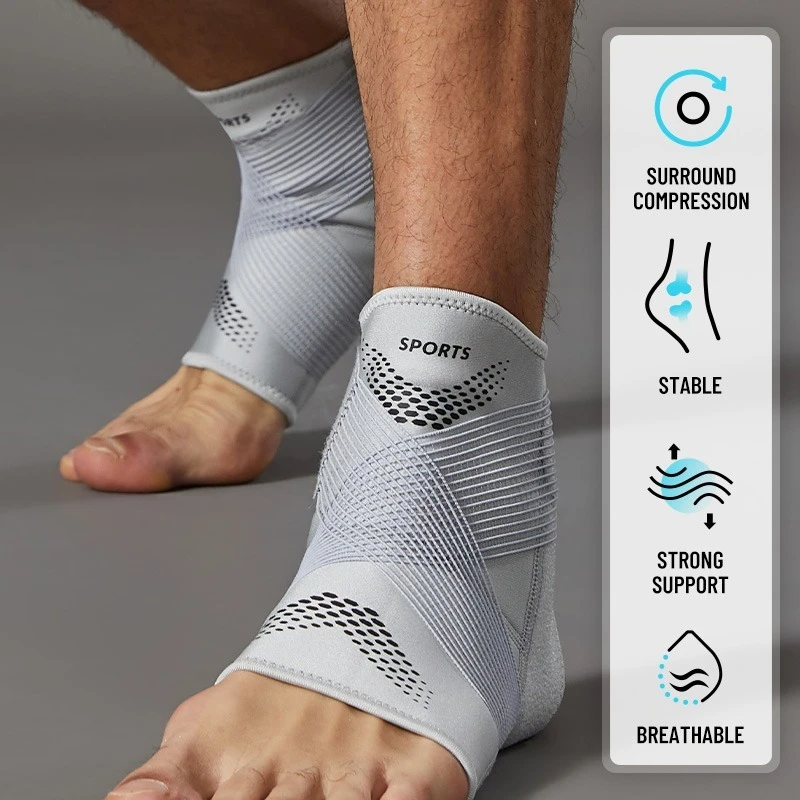 1pc Adjustable Toeless Ankle Brace, High Elastic Compression Support Socks with Straps for Ankle Sprain, Sports, Fitness,Gym