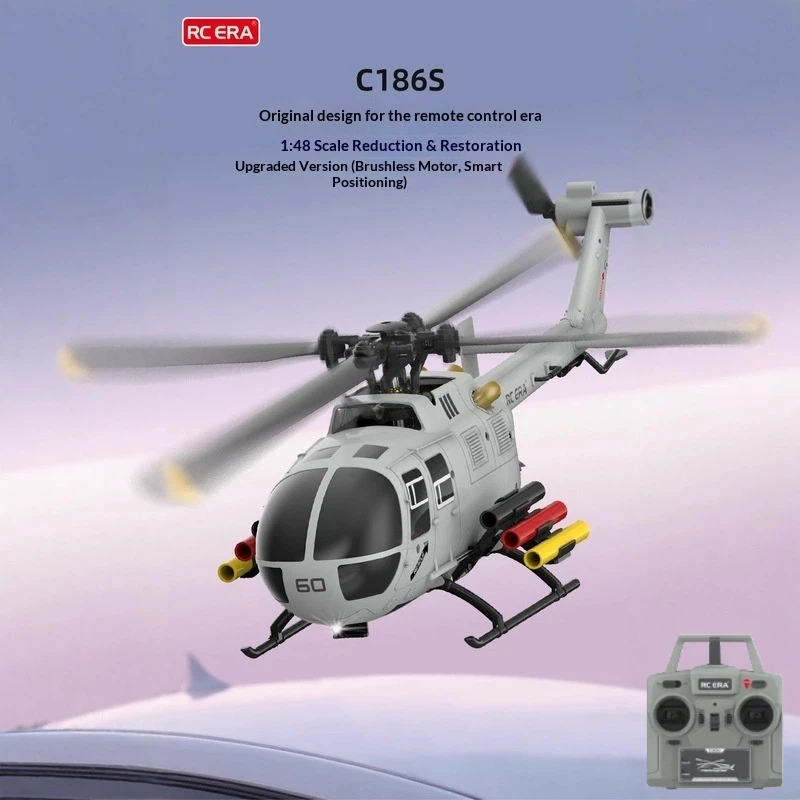 

Новый обновленный вертолет с дистанционным управлением C186s Bo105, шестиканальный бесщеточный оптический поток, позиционирование радиоуправляемой модели самолета