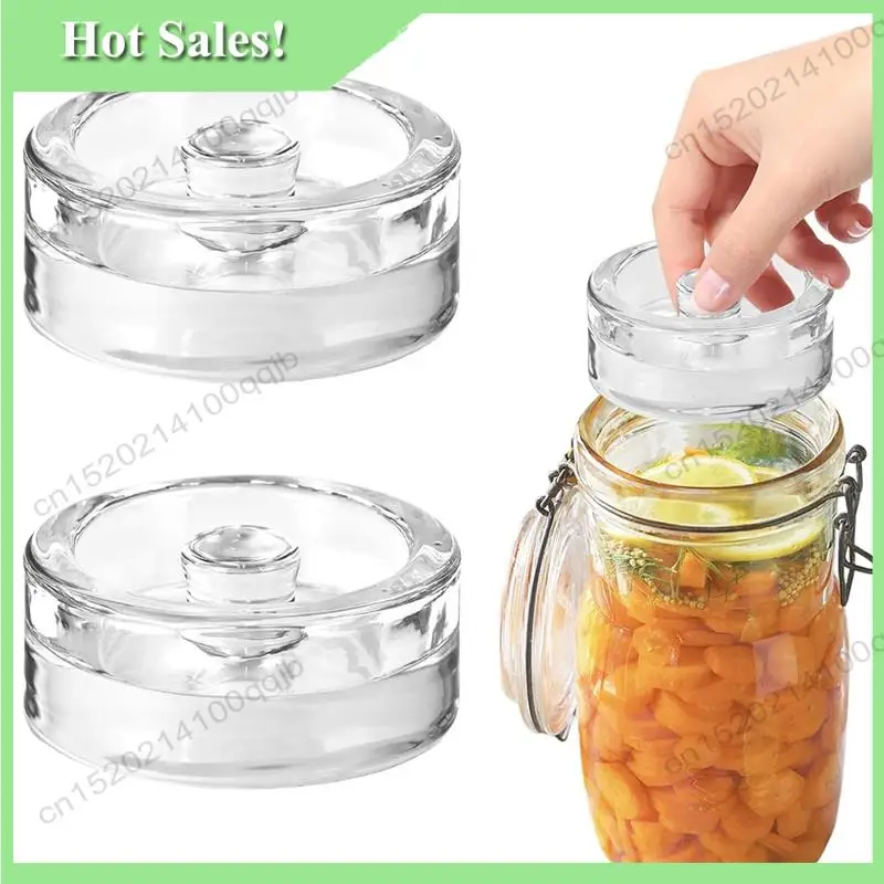 

-FDDT 2PCS Fermentation Weights With Grip Handle For Wide Mouth Jar And Canning Fermenting Pickling Canning Fermenting
