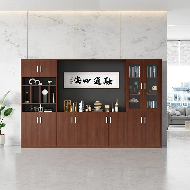 خزانة ملفات مكتب بوس ممتازة، خزانة كتب، خزانة خلفية، خزانة ملفات بيانات خشبية، خزانة عرض الملفات #2