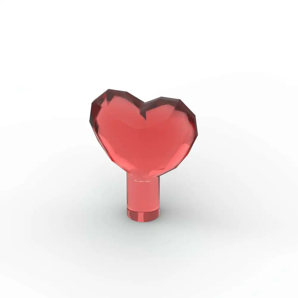 MOC 10PCS 15745 Rock 1x1 Jewel Building Blocks Kit Heart Shaped Handheld Bricks Particle Educational Toys Children Birthday Gift - 3