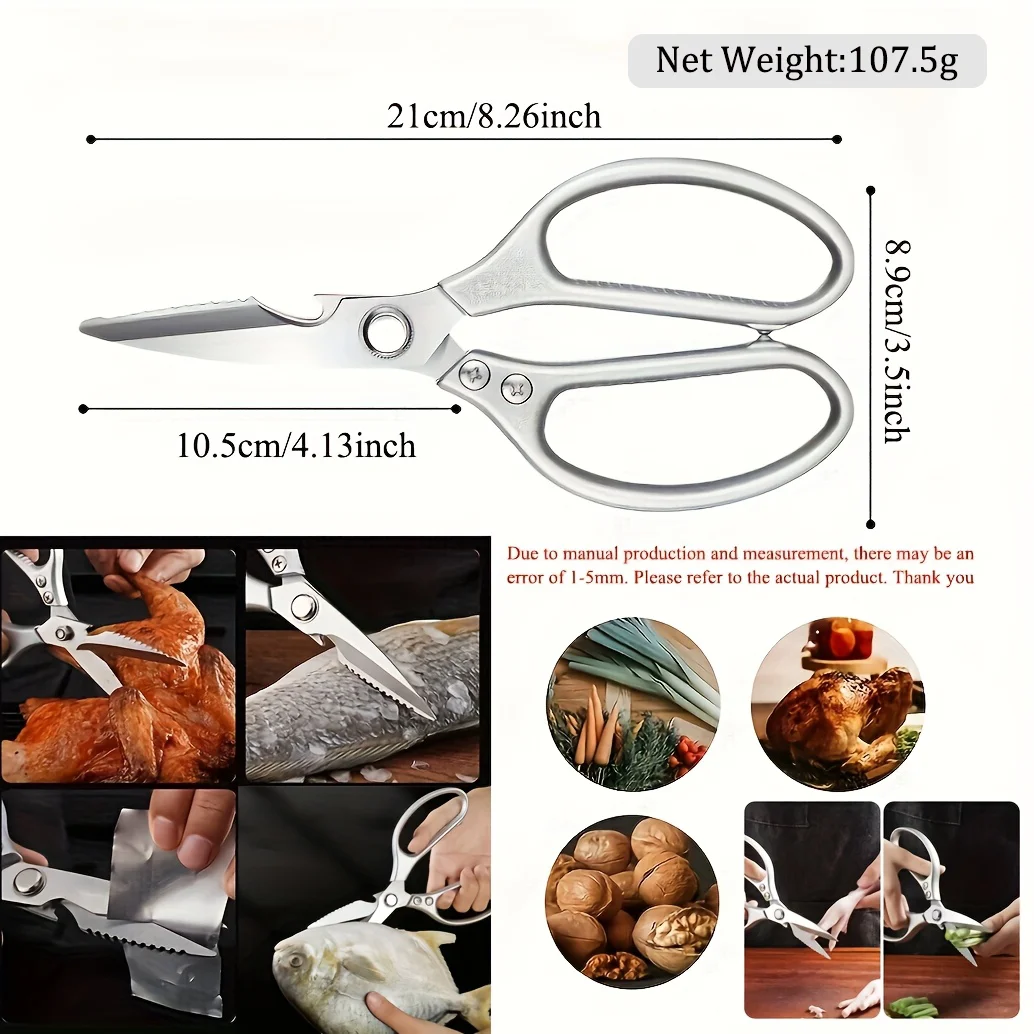 1/2/3/4/5/6PCS,Household Multi‑function Kitchen Shears Food Scissors Poultry Shears Fish Cutting Kitchen Scissors Kitchen Gadget