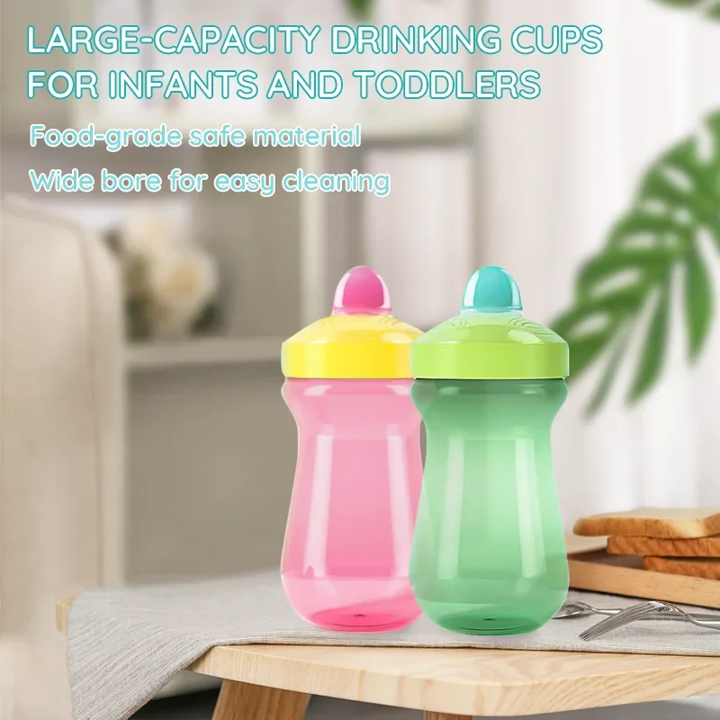 

1pcs 300ml Kids Water Bottle Leakproof Baby Sippy Cup withHandles BPA-Free Spill Proof Toddler Cup Duck Mouth Design Party gifts