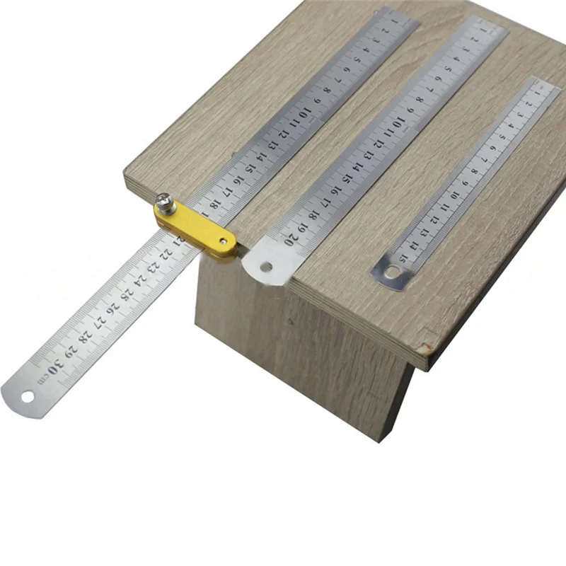 Top Sale Woodworking Ruler Ruler Locator Steel Ruler Positioning Block Scribe Locator Ruler Scribe Mortise Scribe Scribe Tool