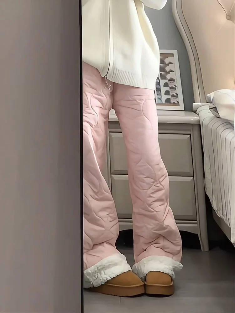 

Мужские зимние утепленные лыжные брюки на флисовой подкладке, теплые ветрозащитные хлопковые штаны с узором «Тыква» и отделкой из овечьего меха, верхняя одежда для температур до -40°C