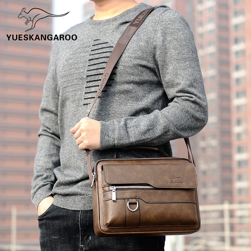 Imagem -06 - Bolsa Mensageiro de Couro de Grande Capacidade para Homens Bolsa Luxuosa Bolsala Masculina Bolsa Crossbody de Negócios