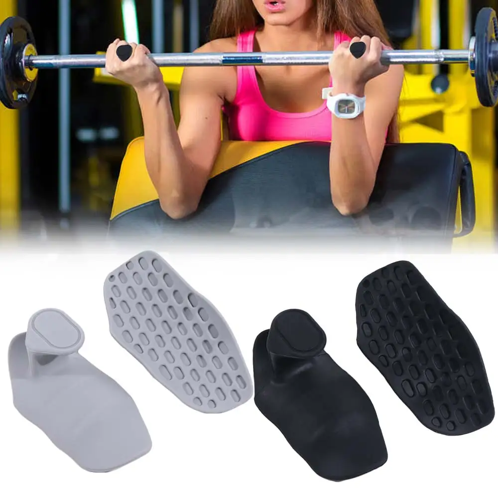 1 Pair Ergonomic Weight Lifting Grips Anti-slip Elastic Workout Gym Gloves Honeycomb-shaped Thicken Silicone Palm Grips