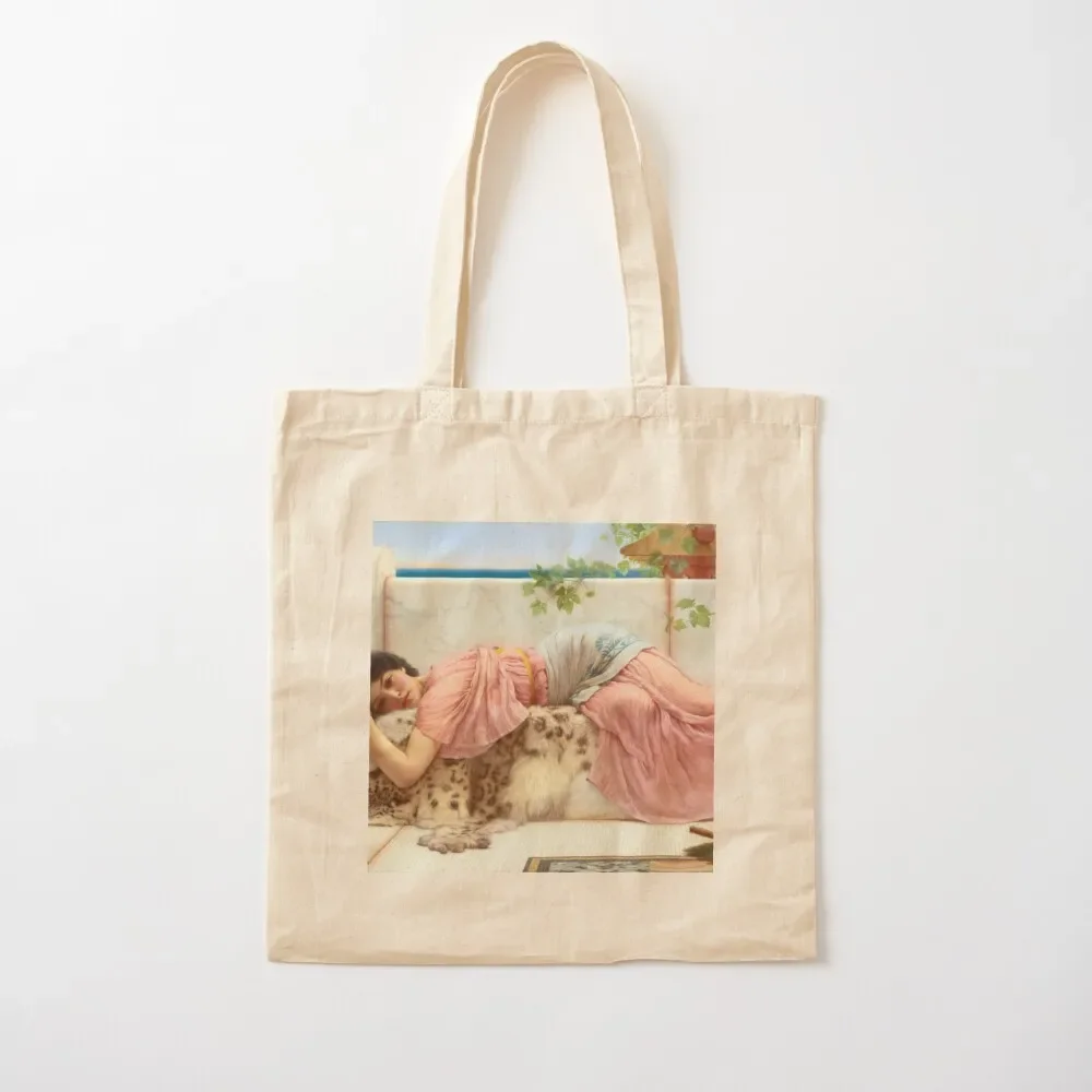 

When the Heart is Young - John William Godward Tote Bag Lady bags Large bags for women canvas tote Tote Bag