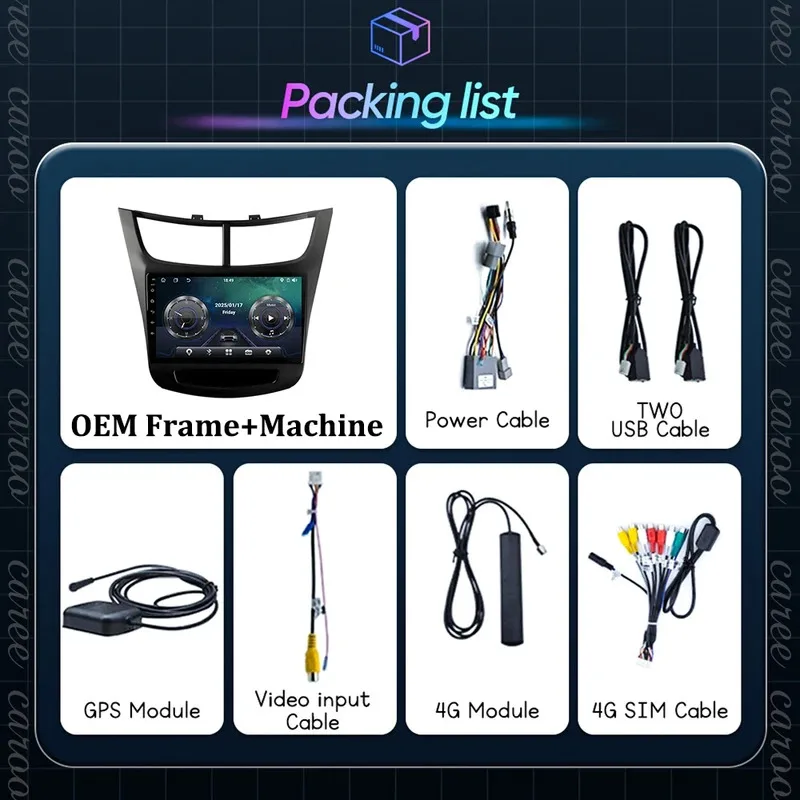 راديو السيارة مشغل وسائط متعددة لشروليه شراع أفيو 2015 2016 2017 2018 2019 2020 2022 أندرويد 15 Carplay BT