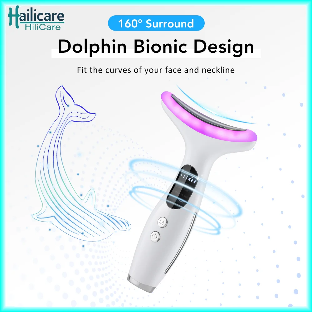 

7 Color LED Neck Beauty Device for Face Facial Massager Double Chin Remover Skin Rejuvenation Tightening Anti Wrinkle Neck Care