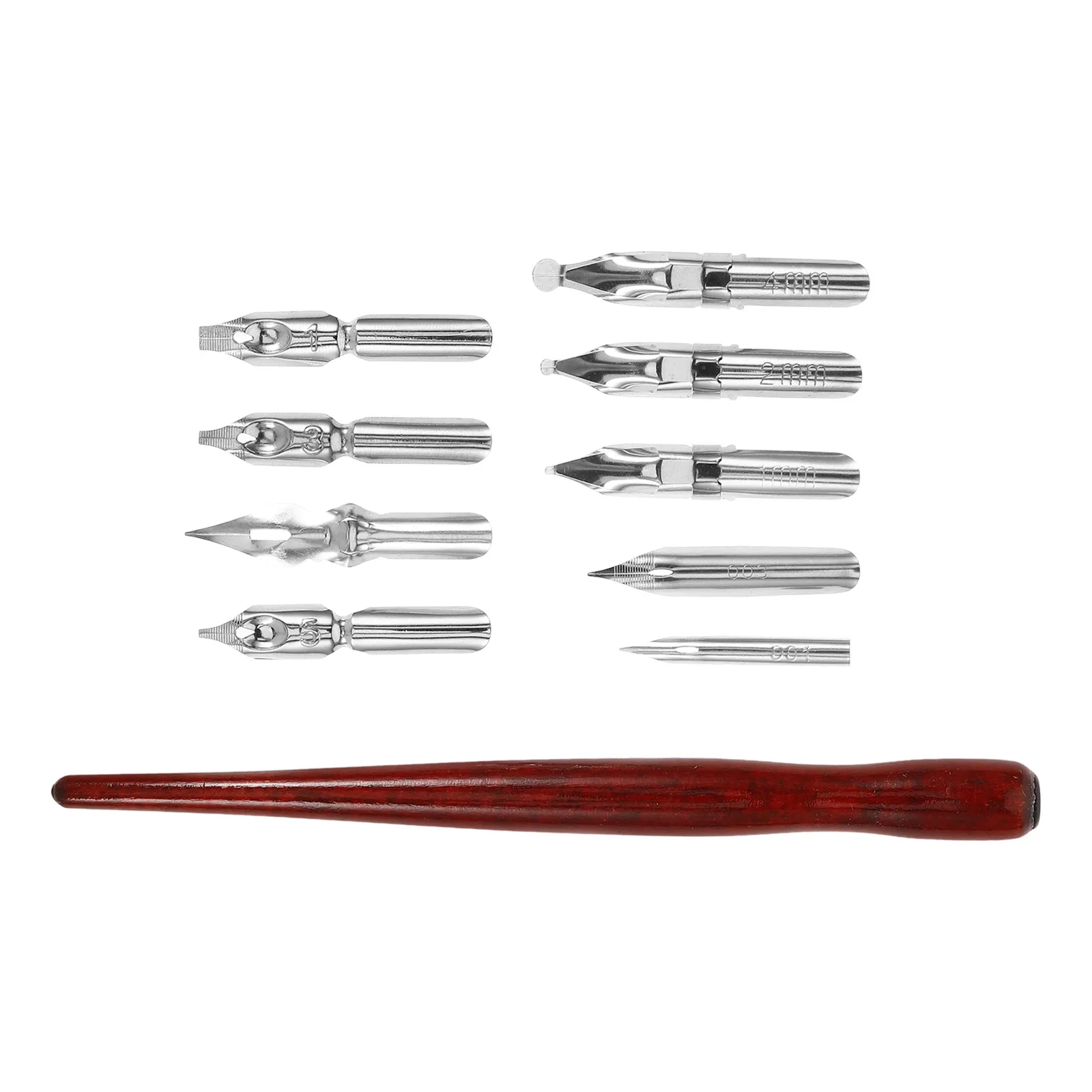 1Set Dip Pen Nibs رسم قلم الخط تصميم عملي وعتيق قبضة آمنة مع مواد مختارة للاستخدام طويل الأمد