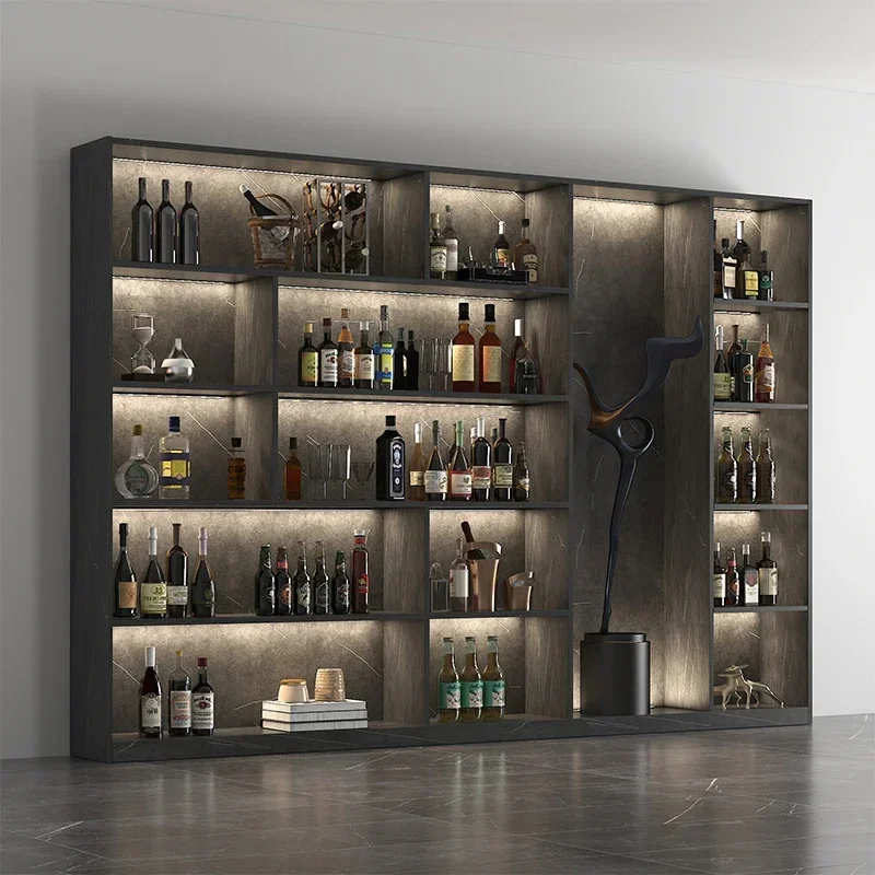 Product display cabinet, handmade cosmetics, light luxury design, customized model, wine cabinet, living room background