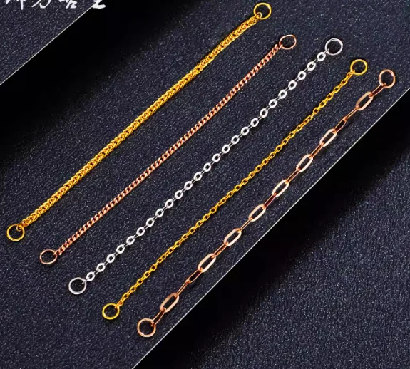 

Цепочки для украшений из настоящего золота 18 карат, цепочки в форме буквы O, для самостоятельного изготовления украшений, без застежки