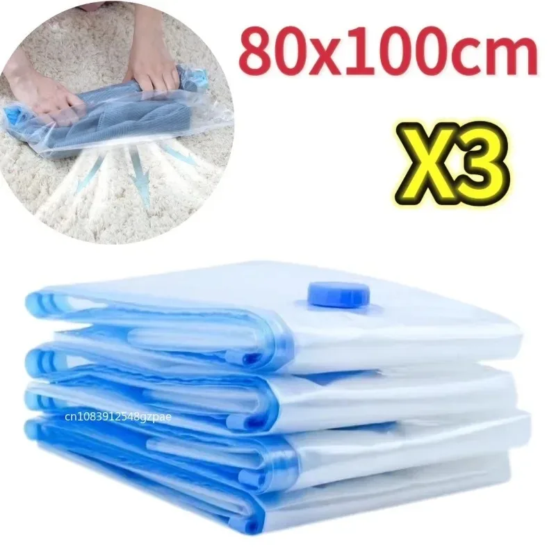 NIEUWE 3/5PCS Vacuüm Opbergzakken voor Kleding, Beddengoed, Ruimtebesparende Zakken Opslag Vacuüm Seal Pakket, gecomprimeerd Organizer Bag