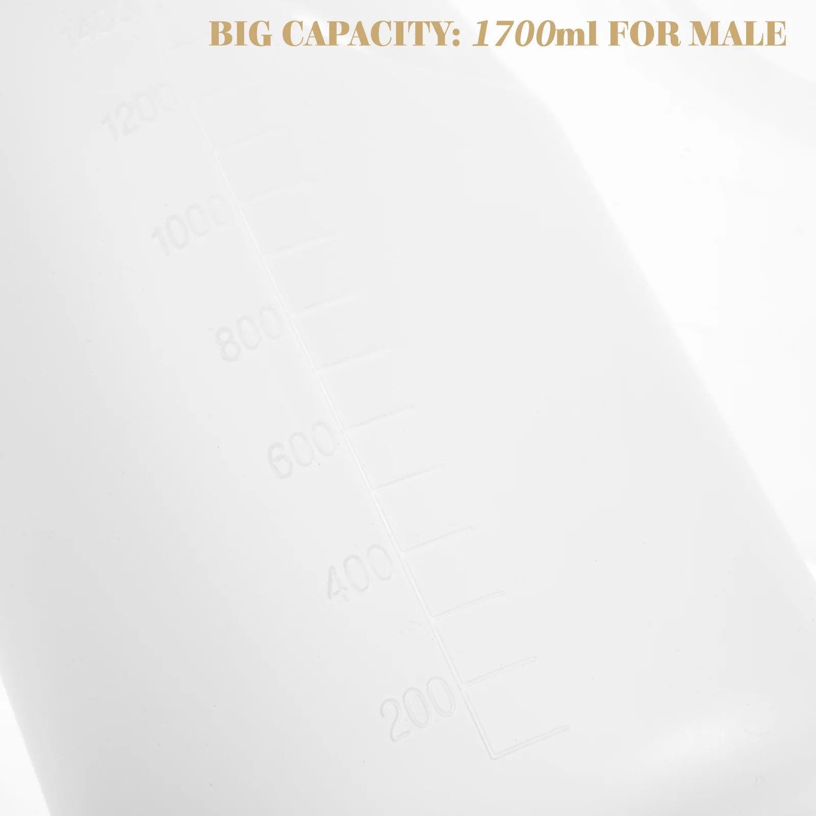 

1pc 1700Ml Portable Urinal With Handle Reusable Pee Bottle For Hospital Outdoor Travel Bedridden Patients Men'S Potty Graduated