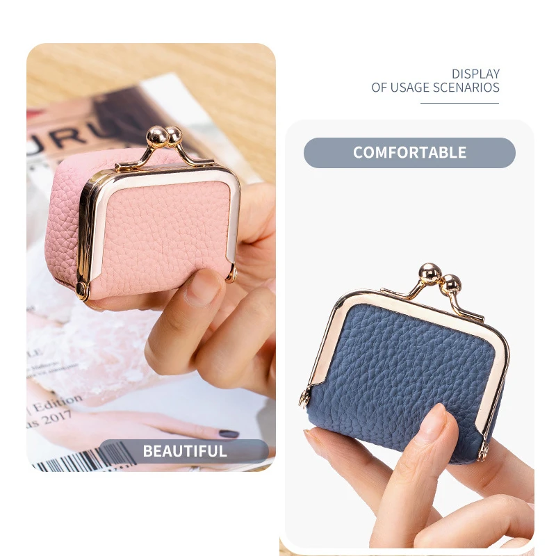 Genuine Leather Jewelry Box Small Portable Mini Ring Necklace Earring Organizer, Travel-Friendly Coin Purse & Gift Box for Women