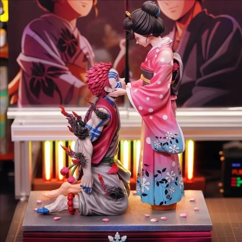 

Коллекционная фигурка Demon Slayer POPART 27 см: Аказа и Коюки, статуэтка-сцена из ПВХ, аниме-модель, игрушка, украшение для рабочего стола, подарок