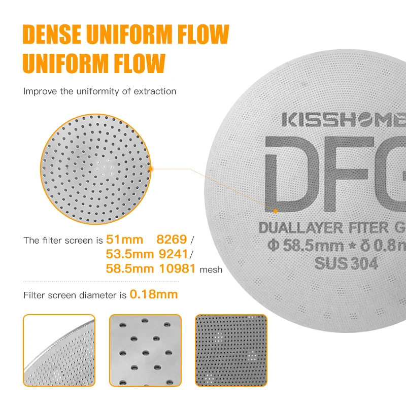Espresso Puck Screen Magnetic Kit Holder 0.8m 51mm 54mm 58mm Portafilter For Delonghi Breville Barista Tools Espresso Accessoroy