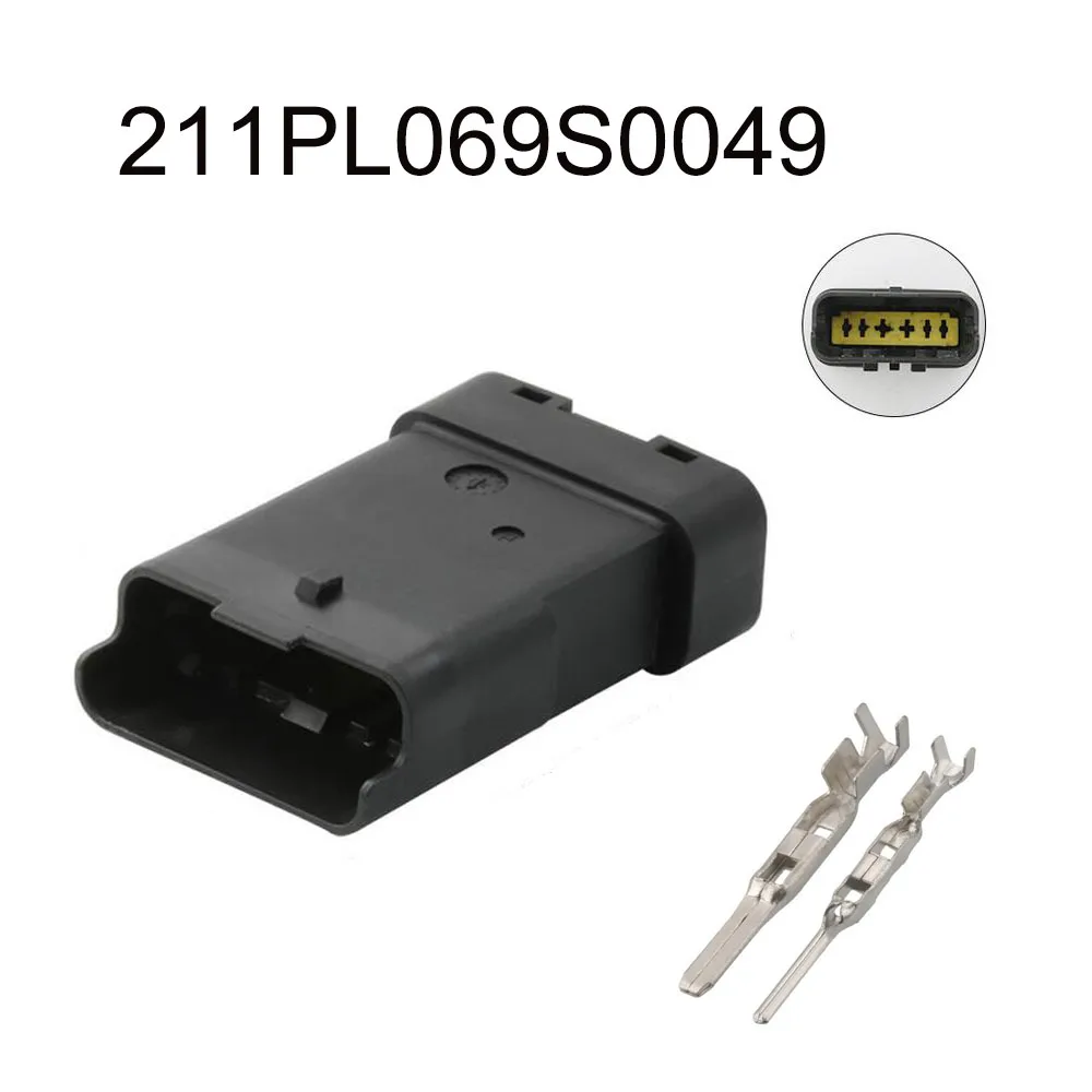 100Set 211PL069S0049 211PC069S0049 automotive Waterproof male female wire connector terminal plug 6 pin socket