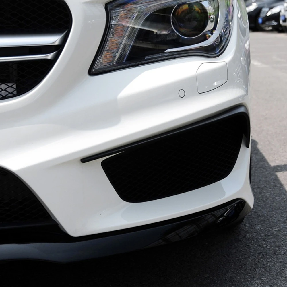 1 Pair Front Bumper Side Canard Air Vent Trim Splitter For Mercedes Benz W117 C117 CLA250 200 220 CLA45 AMG Sport 2013-2015