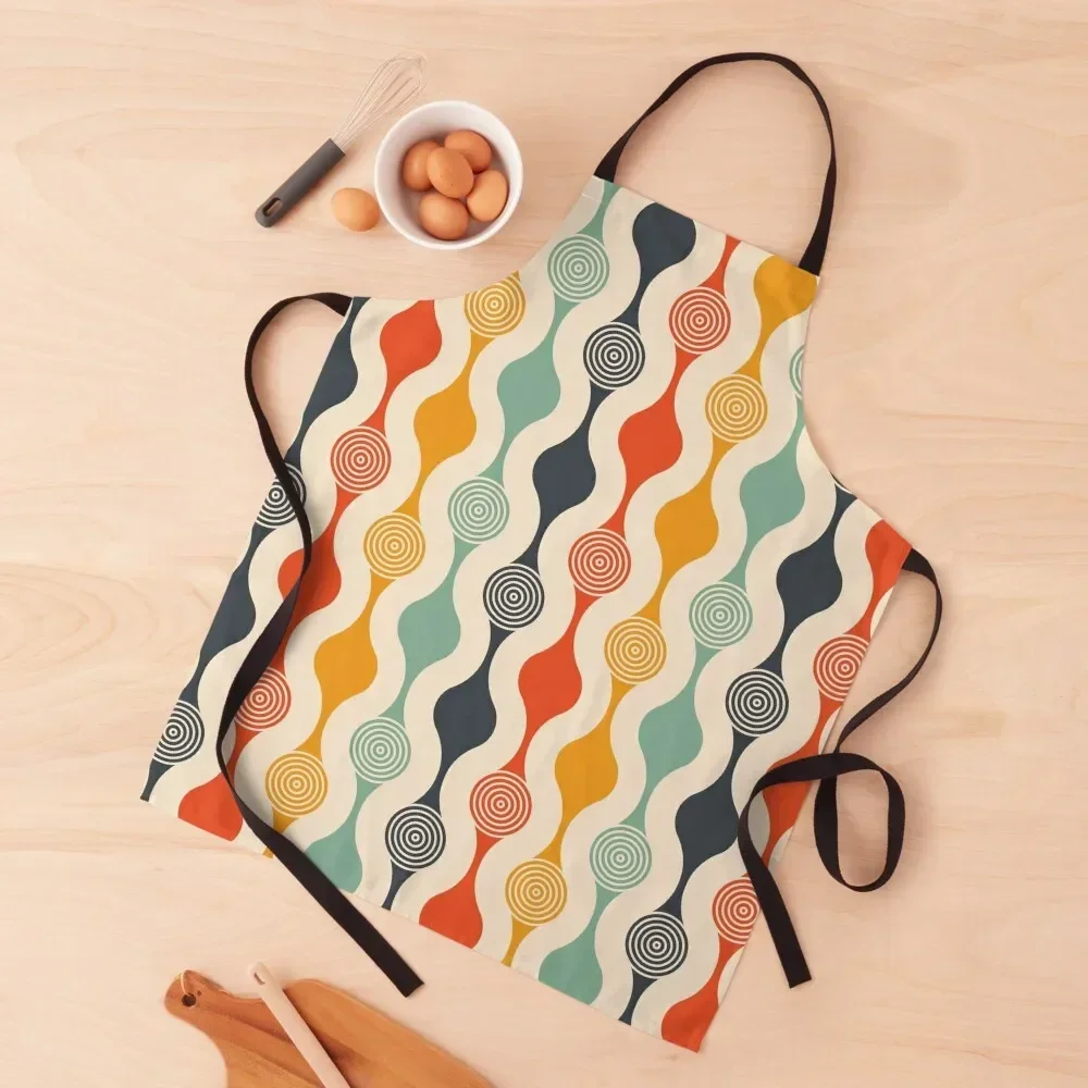 

Groovy 70's Pattern Apron Kitchen Novel Kitchen Accessories For Hairdresser Kitchen Tools japanese style Apron