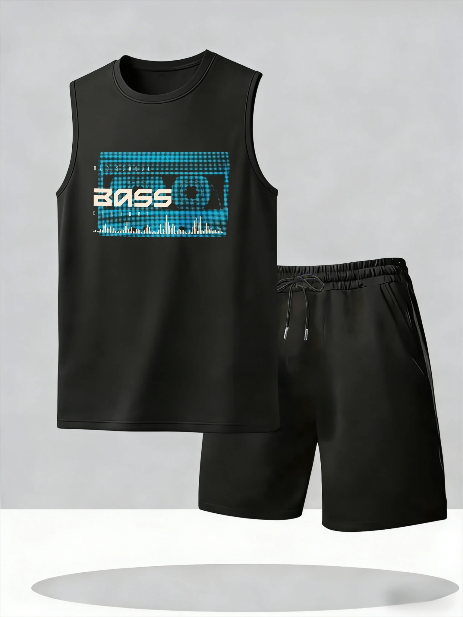 

Men's Tank Top Sets 2026 Summer Thin Quick Dry seaside beach running sets for men two-piece set oversize crewneck Breathable