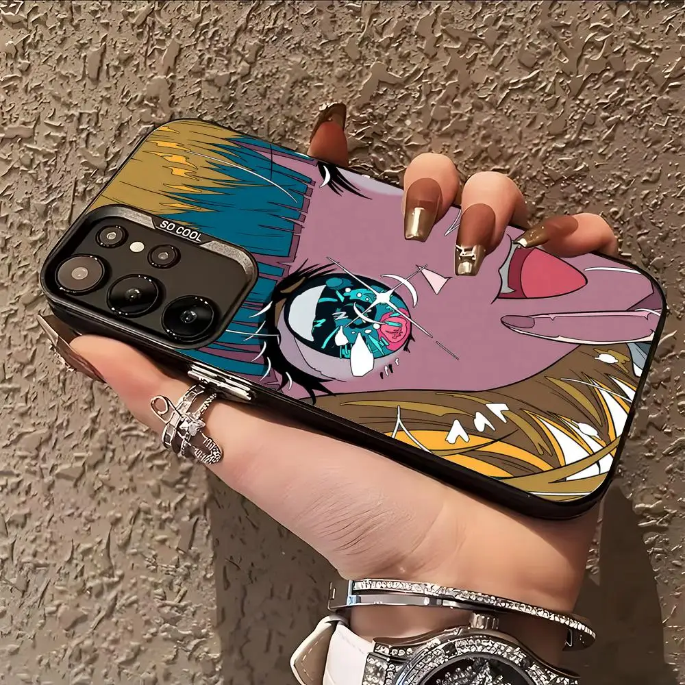 Oshinoko Mem cho Phone Case for Samsung Galaxy S26 S25 S24 S23 S22 S21 S20 Note20 Plus Ultra Colorful Silver Cover